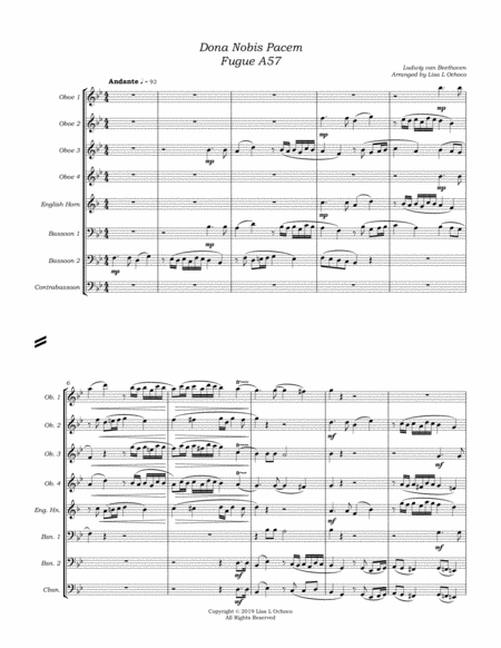 Dona Nobis Pacem A57 for Double Reed Choir image number null