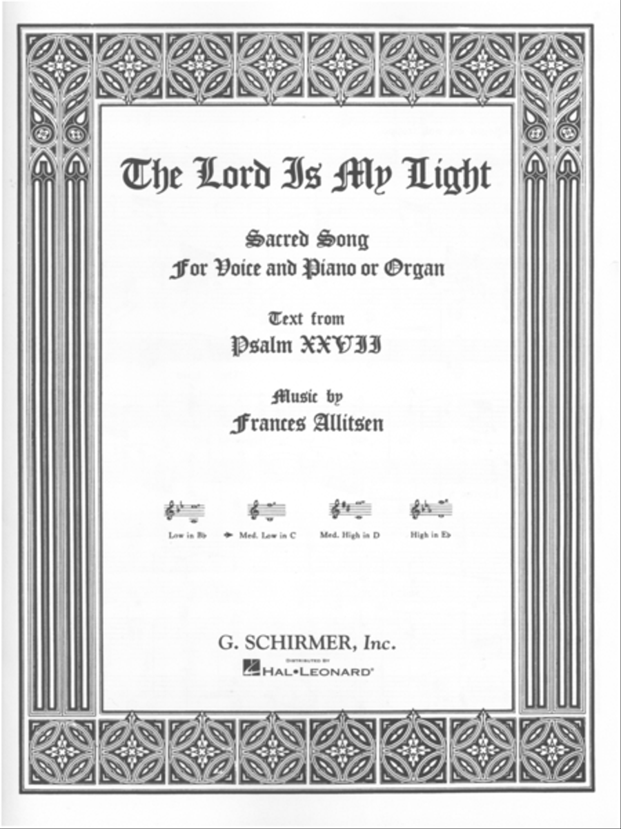 The Lord Is My Light Voice Solo scores gallery preview page 1