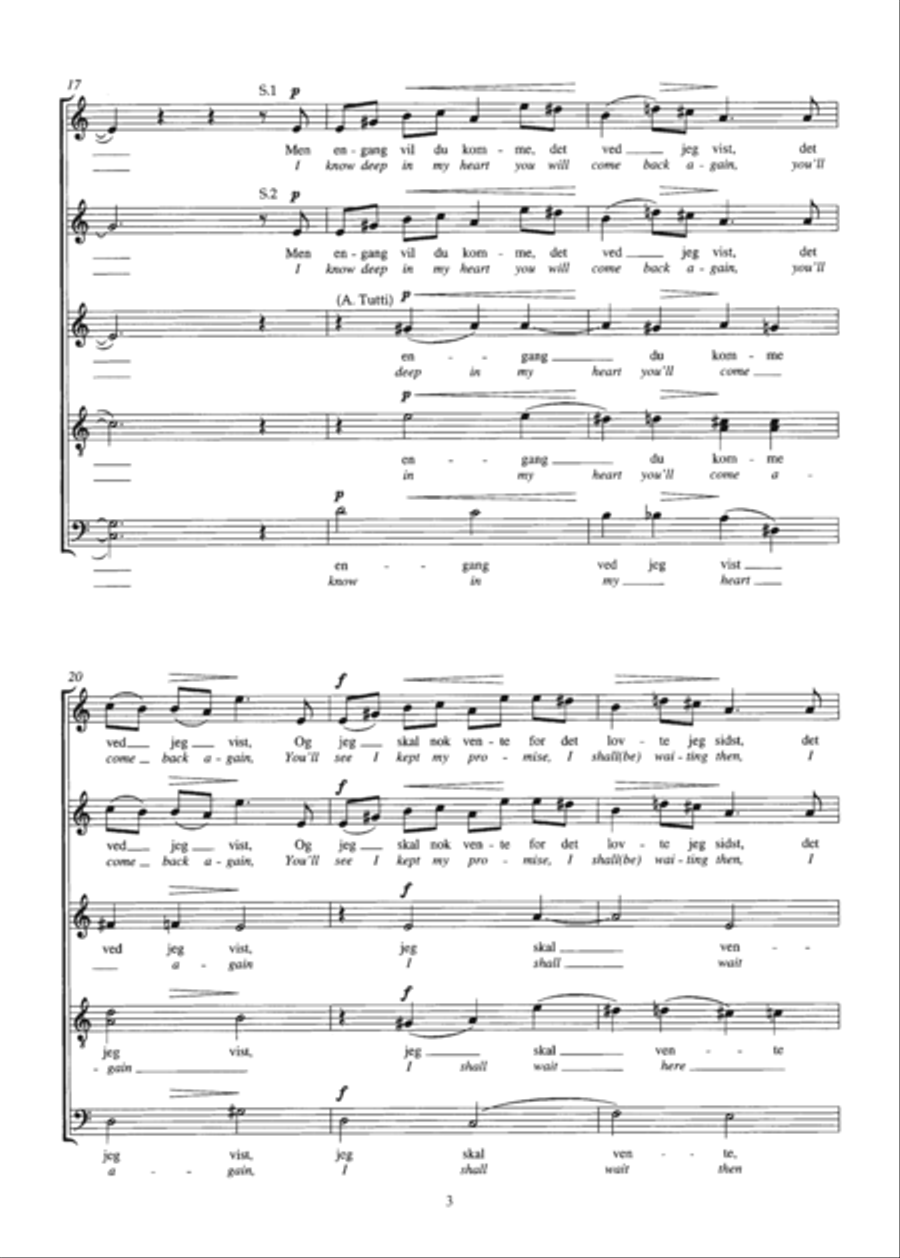 Solveig's Song (From 'Peer Gynt Suite No. 2') (arr. Alexander Milner and Lora Sansun) 4-Part scores gallery preview page 3