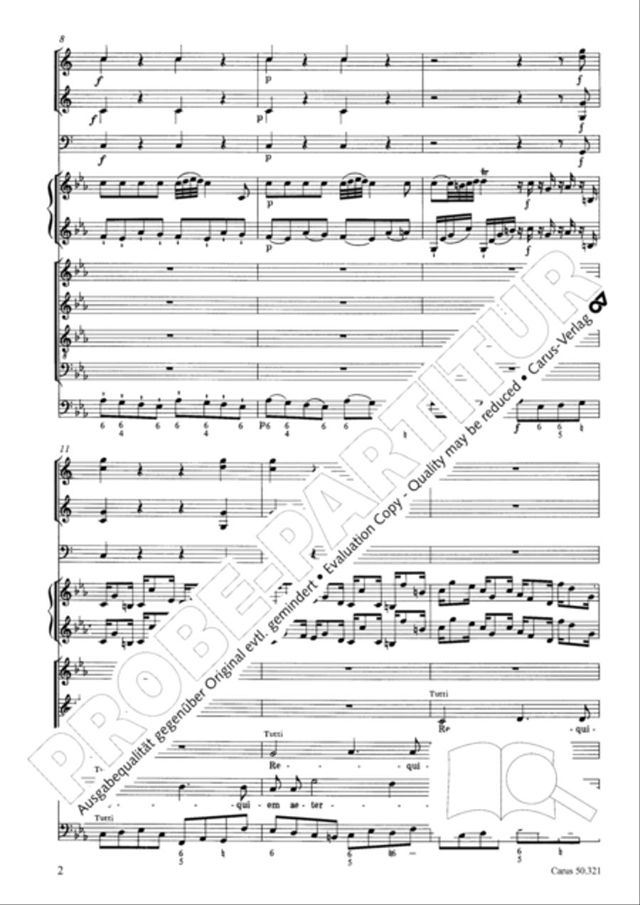 Requiem in C minor 4-Part scores gallery preview page 8
