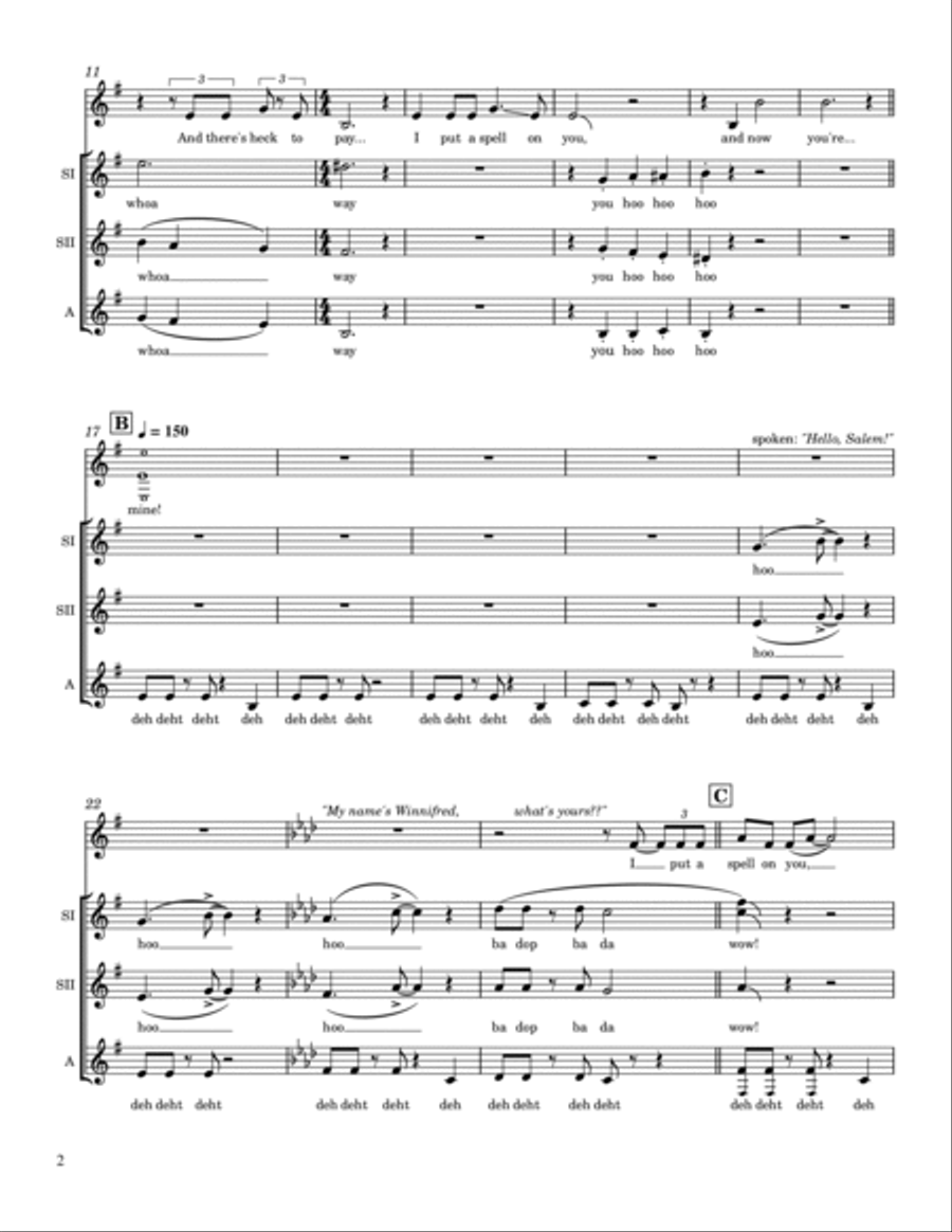 I Put A Spell On You SSA scores gallery preview page 2