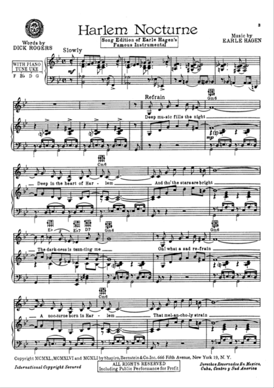 Harlem Nocturne Voice scores gallery preview page 2