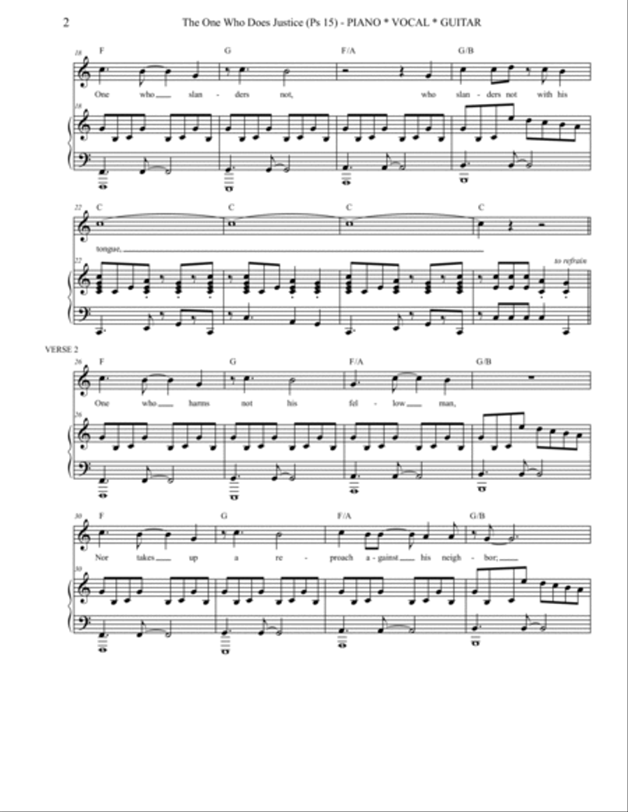 The One Who Does Justice (Psalm 15) Guitar scores gallery preview page 2