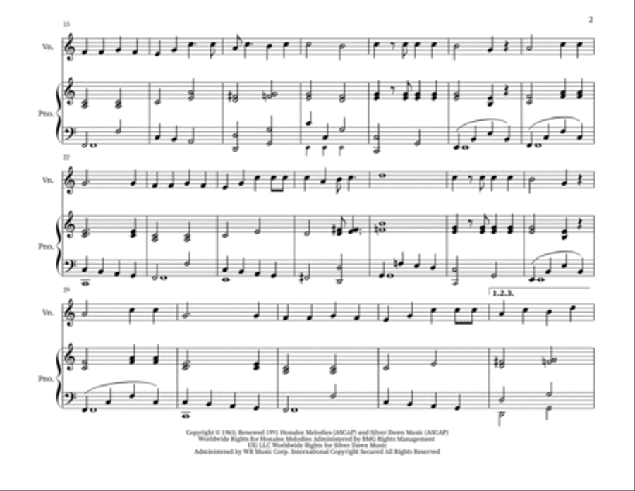 Puff The Magic Dragon Puff The Magic Dragon Violin Solo scores gallery preview page 2