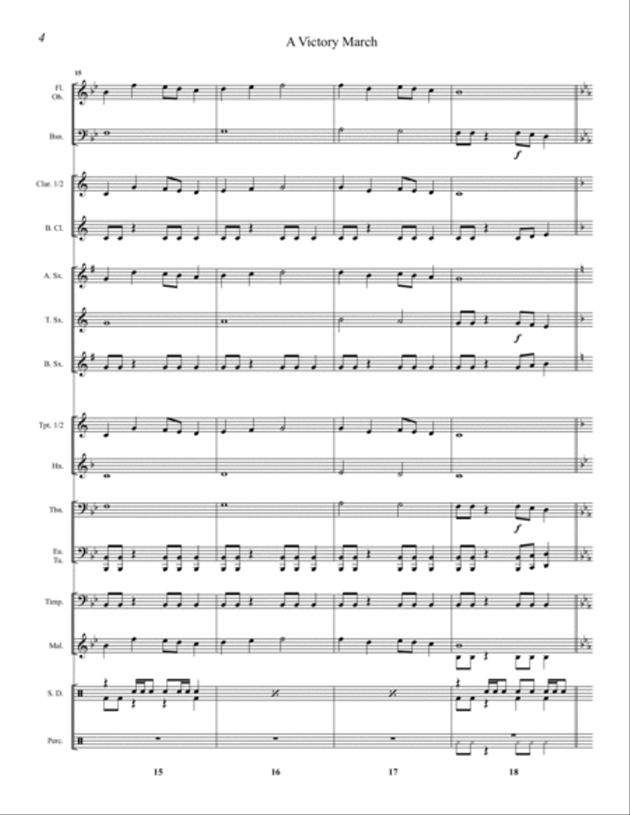 A Victory March A Victory March Concert Band scores gallery preview page 5