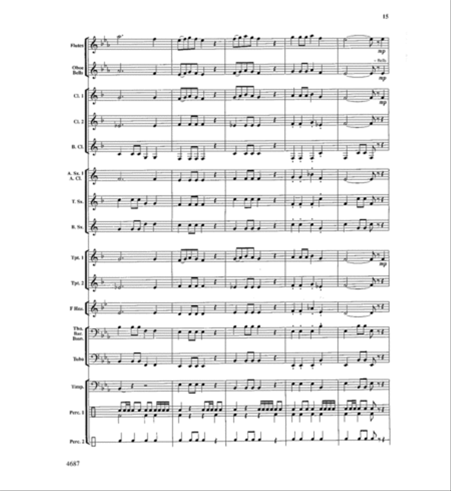 High Falls Overture Concert Band scores gallery preview page 16