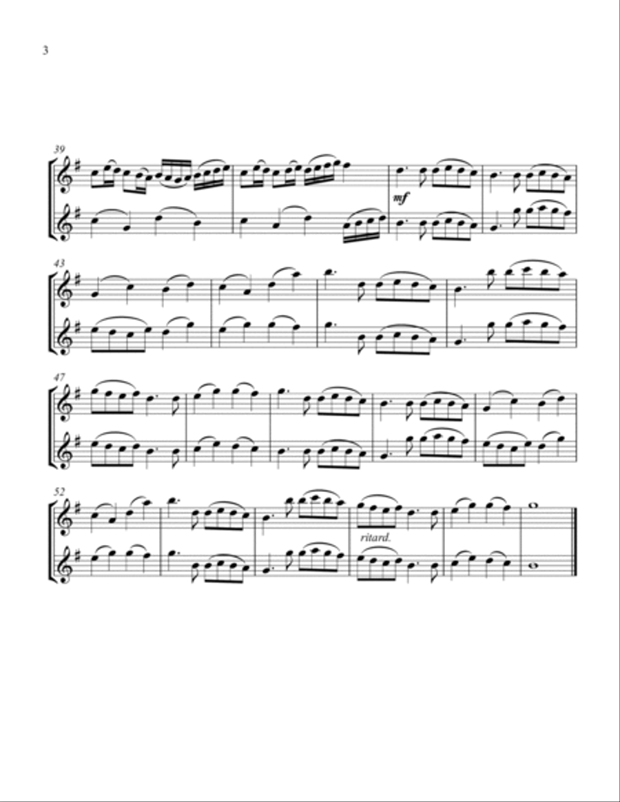 Pachelbel's Canon, Recorder Duet Woodwind Duet scores gallery preview page 4