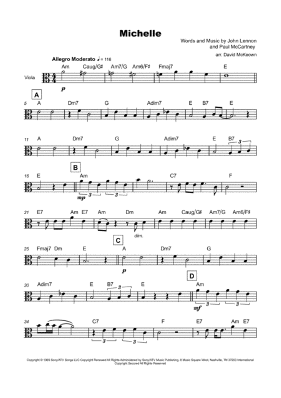 Michelle Viola Solo scores gallery preview page 2