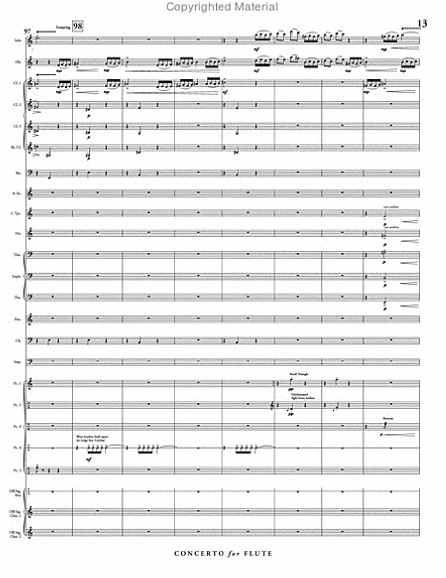 Concerto for Flute & Wind Ensemble Concert Band scores gallery preview page 14