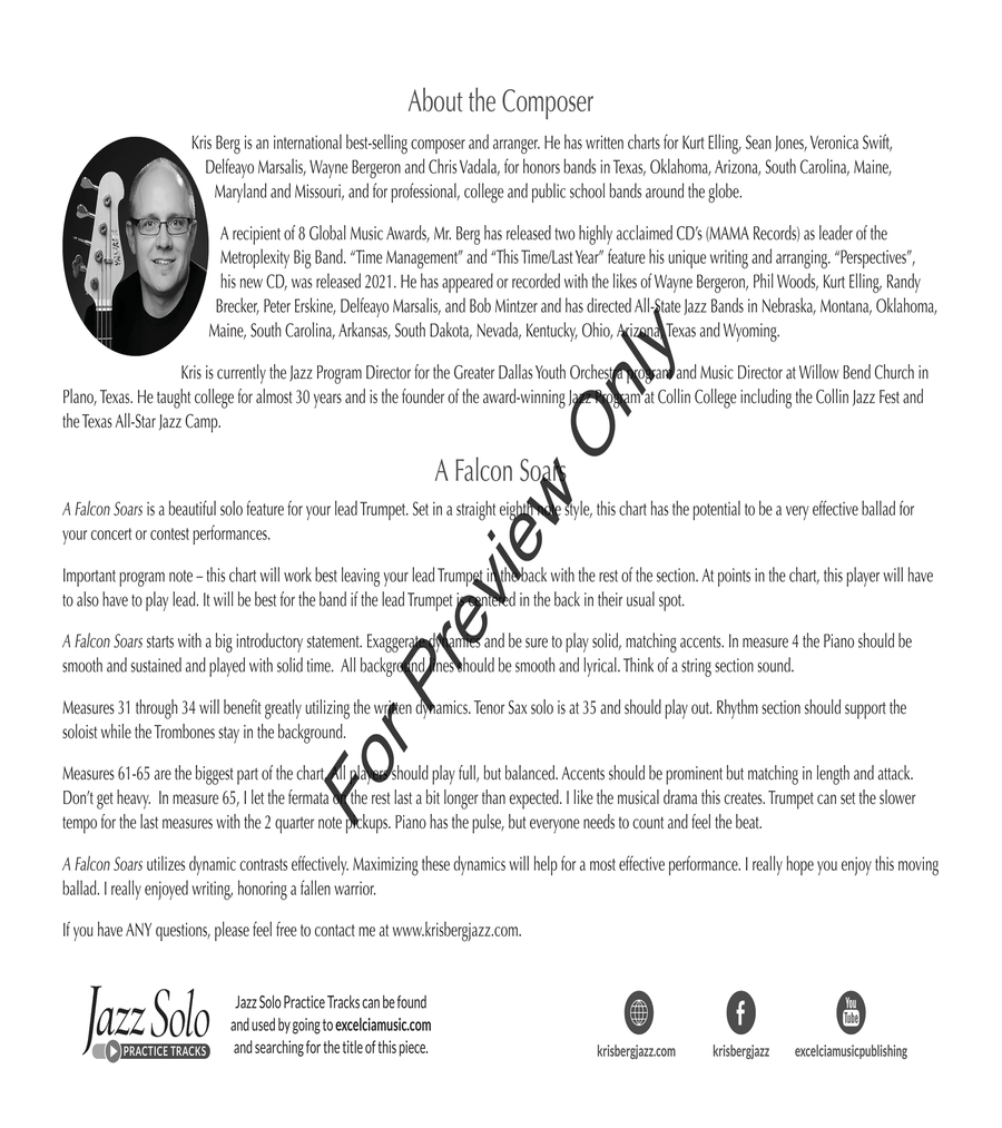 A Falcon Soars Jazz Ensemble scores gallery preview page 2