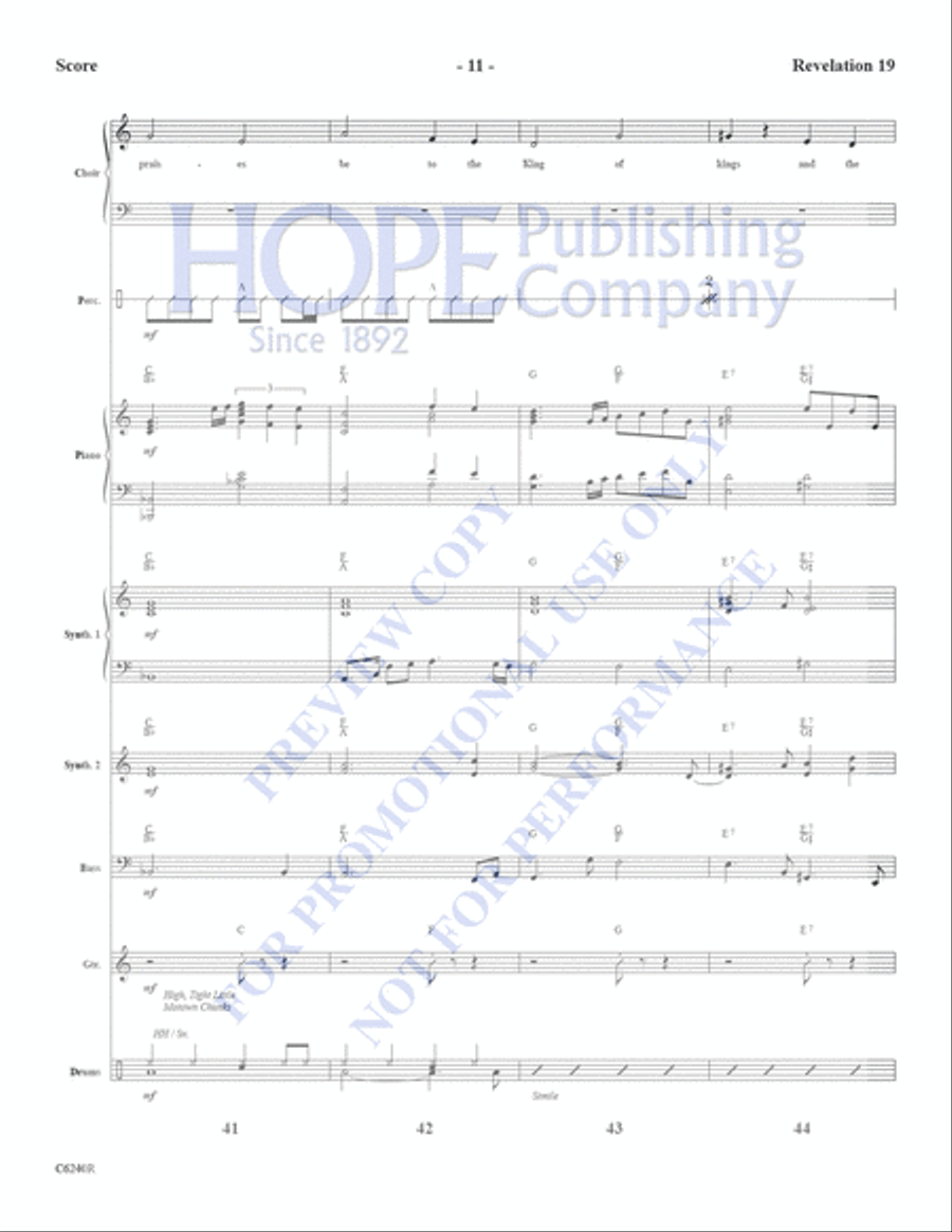 Revelation 19-Rhythm Parts Choir scores gallery preview page 12