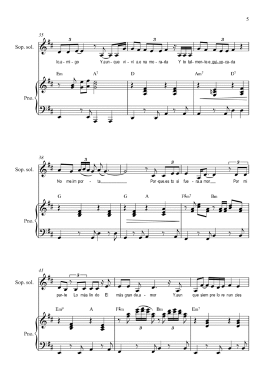 No Me Queda Mas Voice scores gallery preview page 5