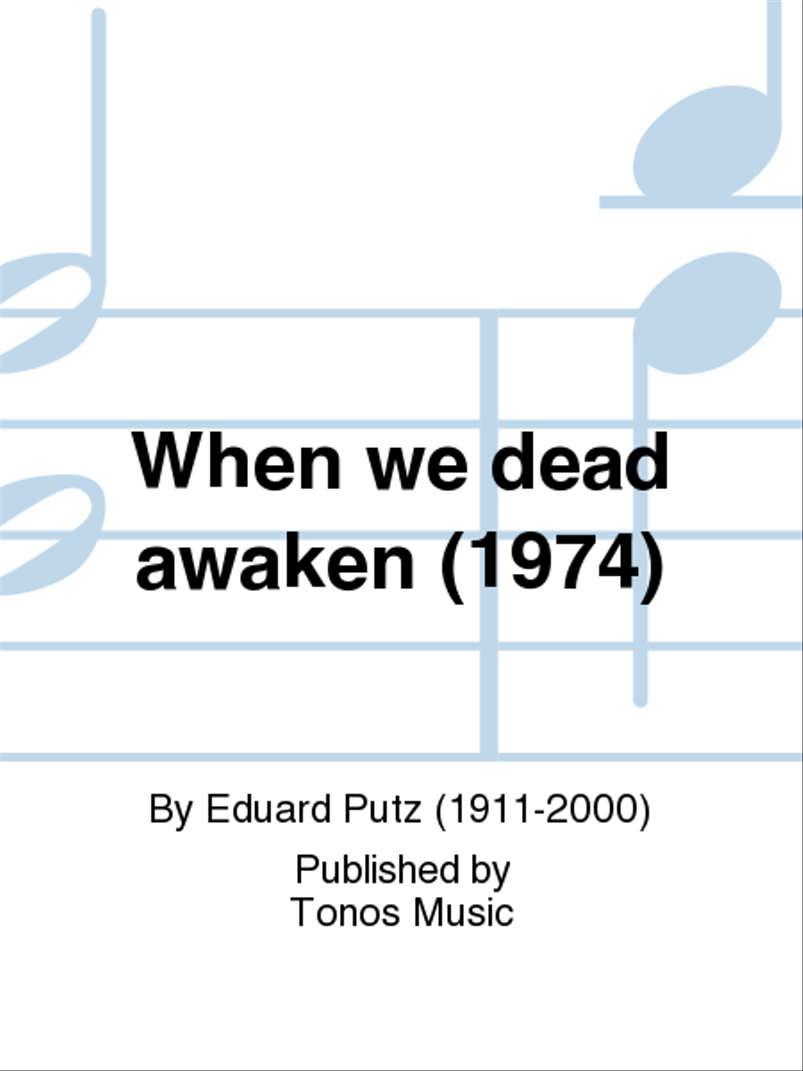 When we dead awaken (1974) Soprano Voice scores gallery preview page 1