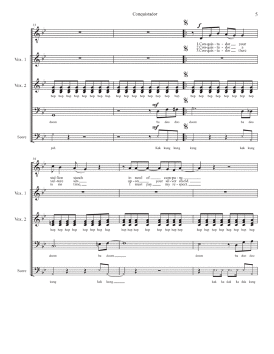 Conquistador Conquistador 4-Part scores gallery preview page 5