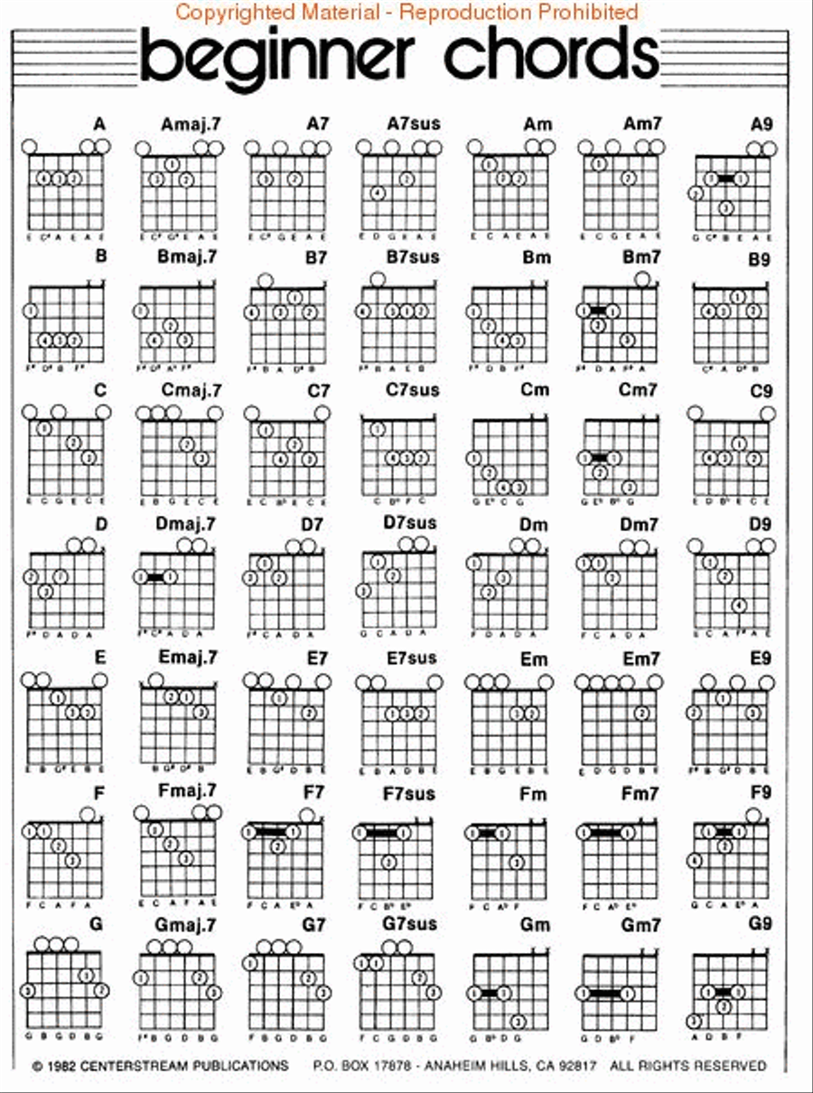 Left Hand Guitar Chord Chart Guitar scores gallery preview page 2