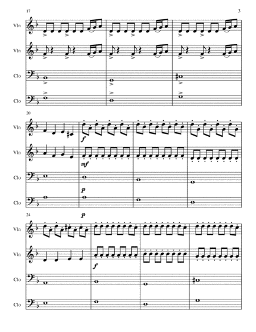 Dilemma Dilemma String Orchestra scores gallery preview page 3