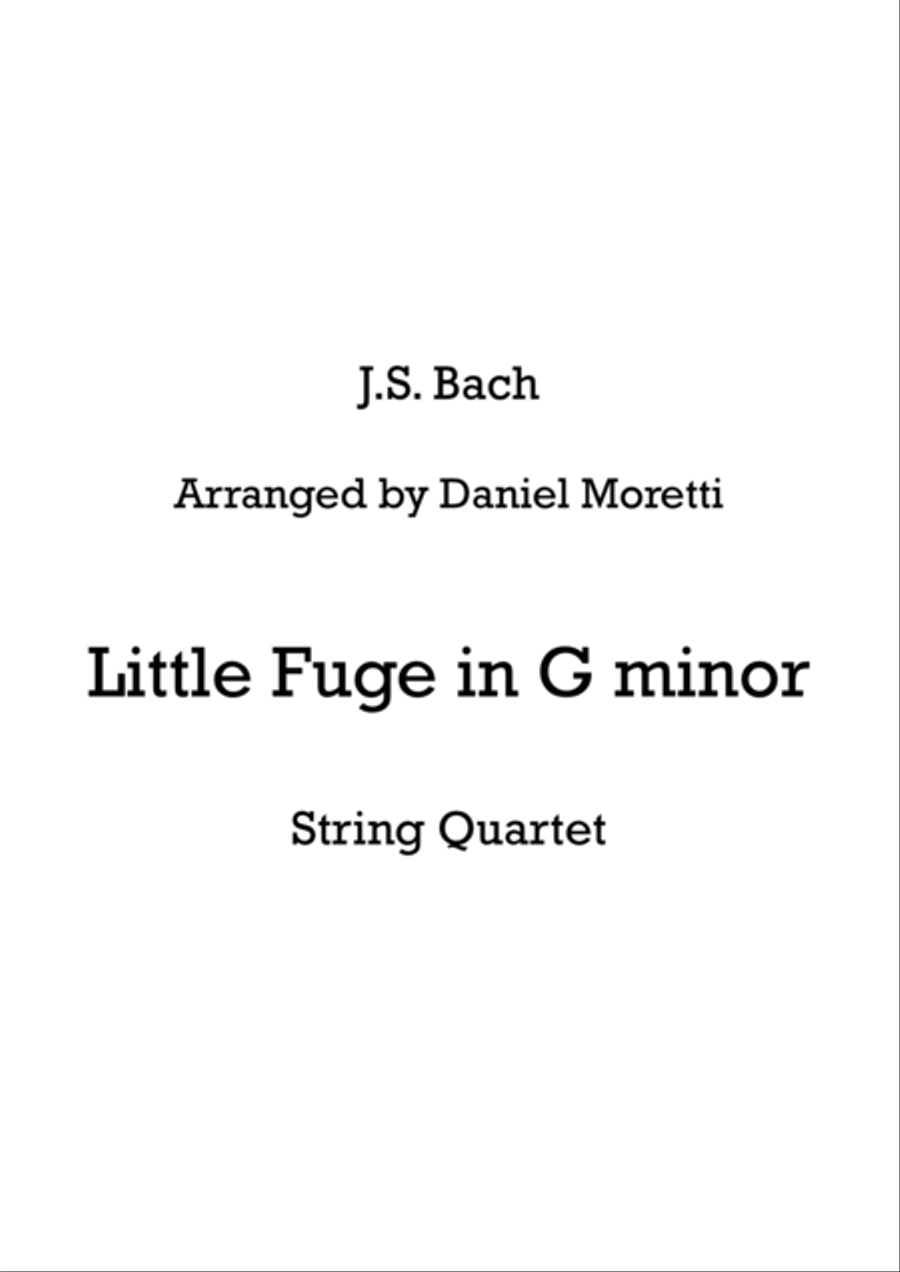 Little Fugue in G minor - String Quartet String Quartet scores gallery preview page 1