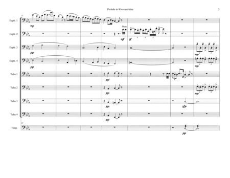 Prelude to Khovantchina for tuba ensemble and timpani image number null
