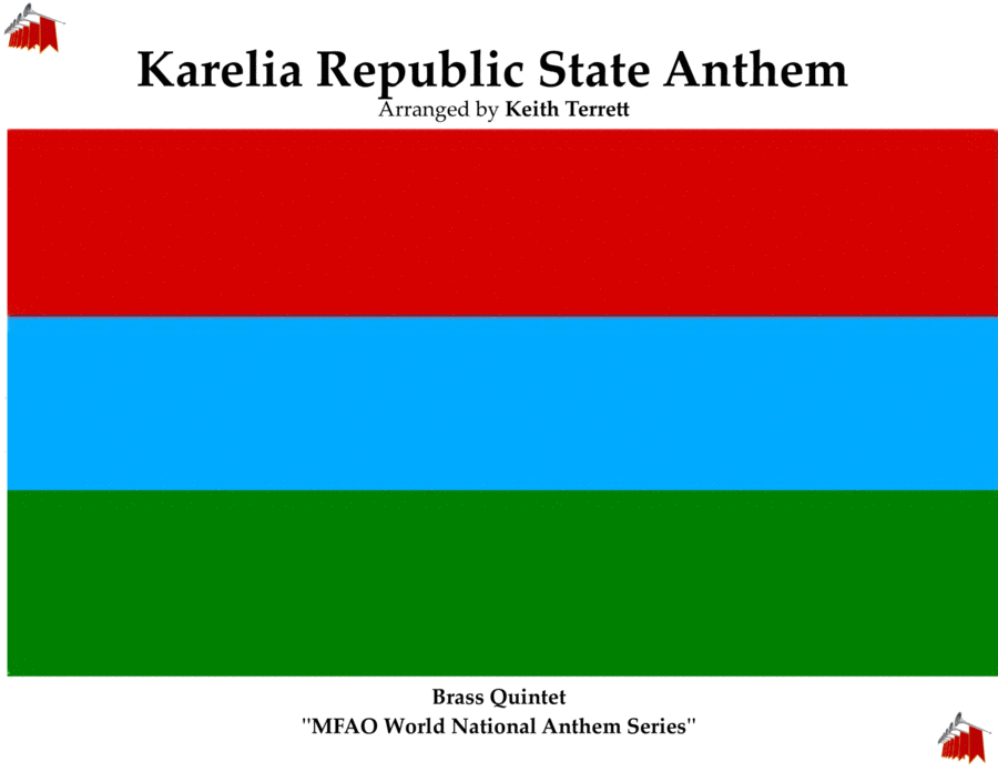 Karelia Republic State Anthem ("Karjalan kunnailla") for Classical Brass Quintet image number null