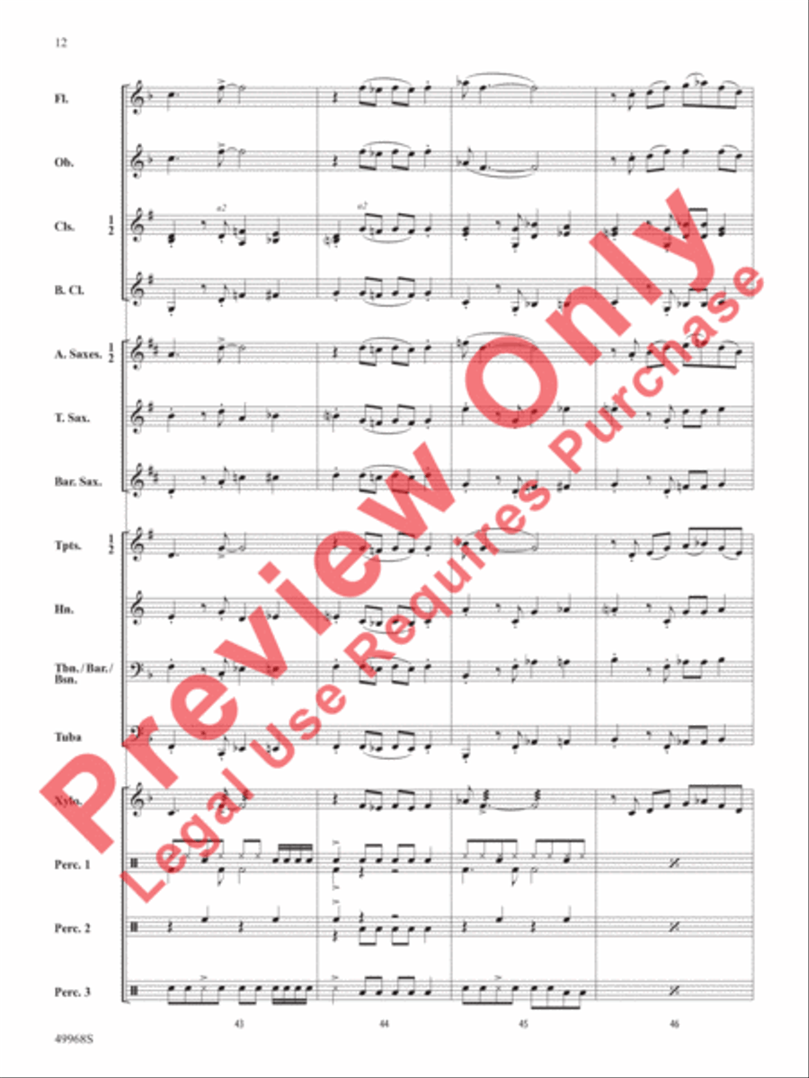 Funky Penguins Concert Band scores gallery preview page 13