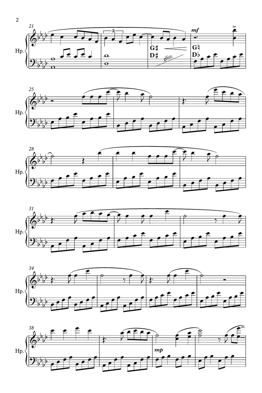 Starry Eyed Harp scores gallery preview page 2