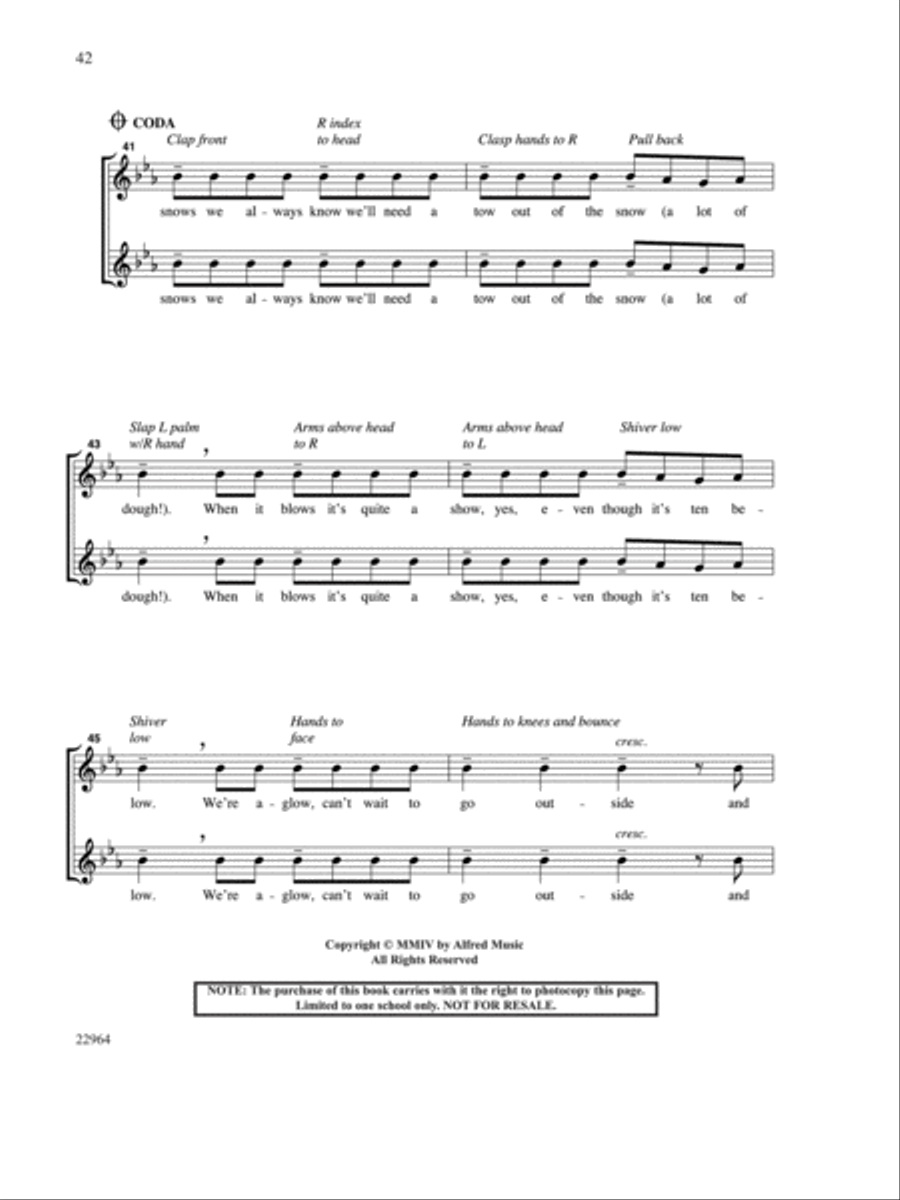 The Big Chill - Teacher's Handbook Unison Choir scores gallery preview page 46