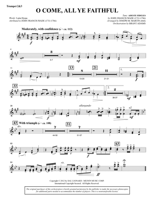 O Come, All Ye Faithful (from Carols For Choir And Congregation) - Bb Trumpet 2,3