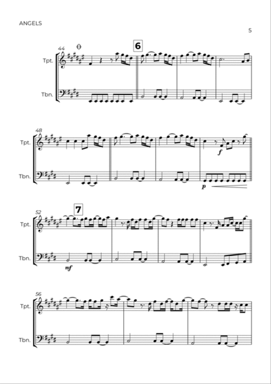 Angels Brass Duet scores gallery preview page 5