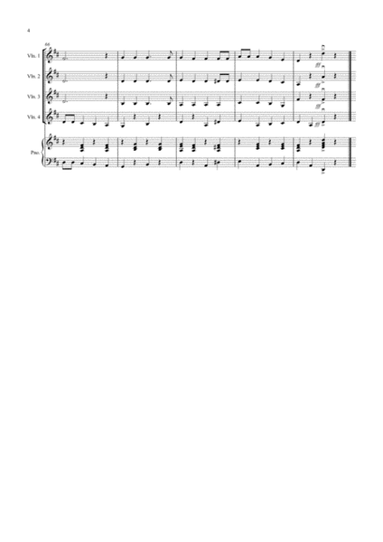Jingle Bells (Jazzy Style!) for Violin Quartet image number null