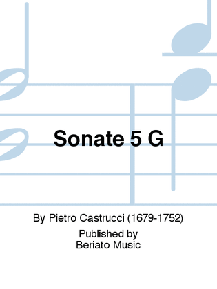 Book cover for Sonate 5 G