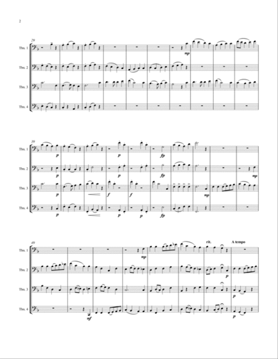 An English Folksong Suite Trombone Quartet scores gallery preview page 3