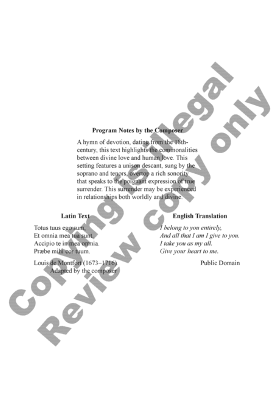 Totus tuus Totus tuus 4-Part scores gallery preview page 11