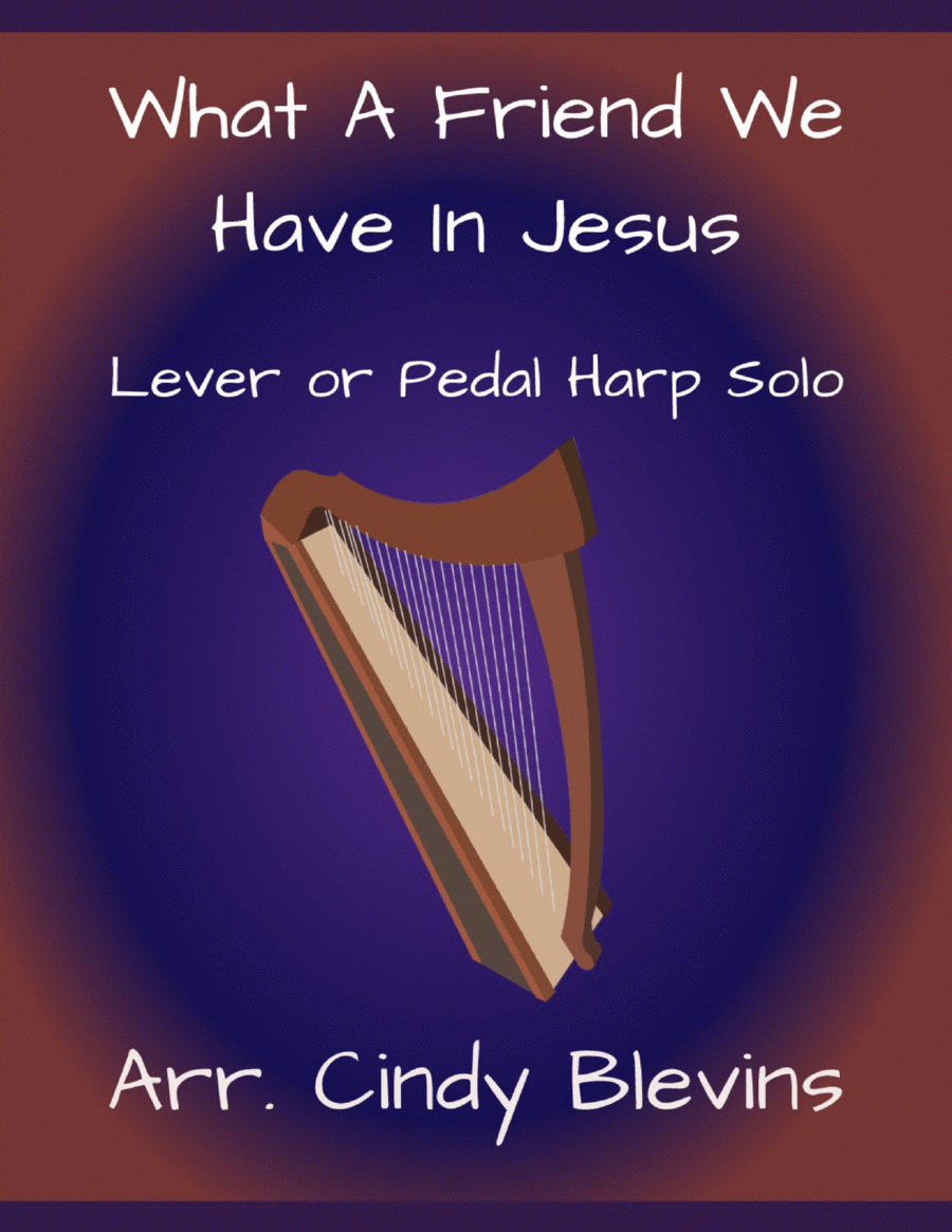What A Friend We Have In Jesus, for Lever or Pedal Harp Pedal Harp scores gallery preview page 1