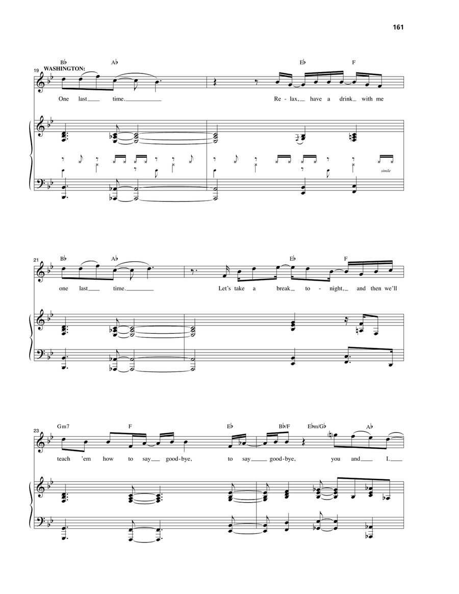 One Last Time (from Hamilton) Piano, Vocal scores gallery preview page 4