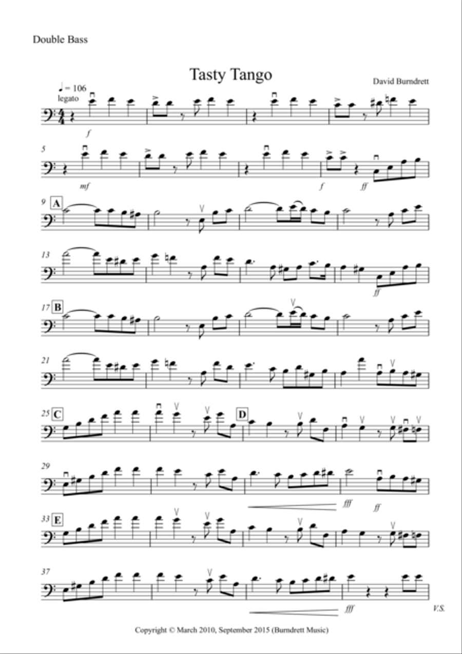 Tasty Tango for Double Bass and Piano String Duet scores gallery preview page 4