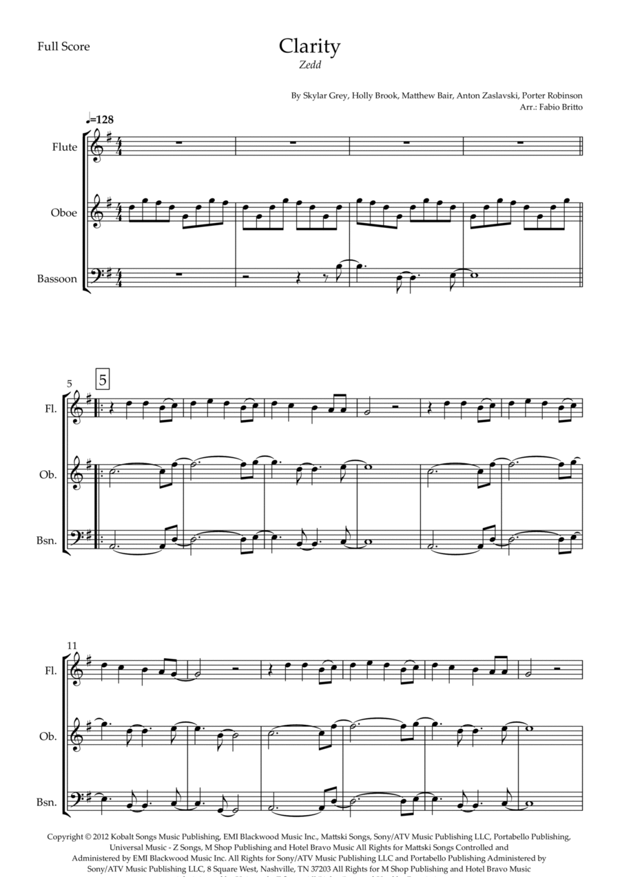 Clarity Woodwind Trio scores gallery preview page 1