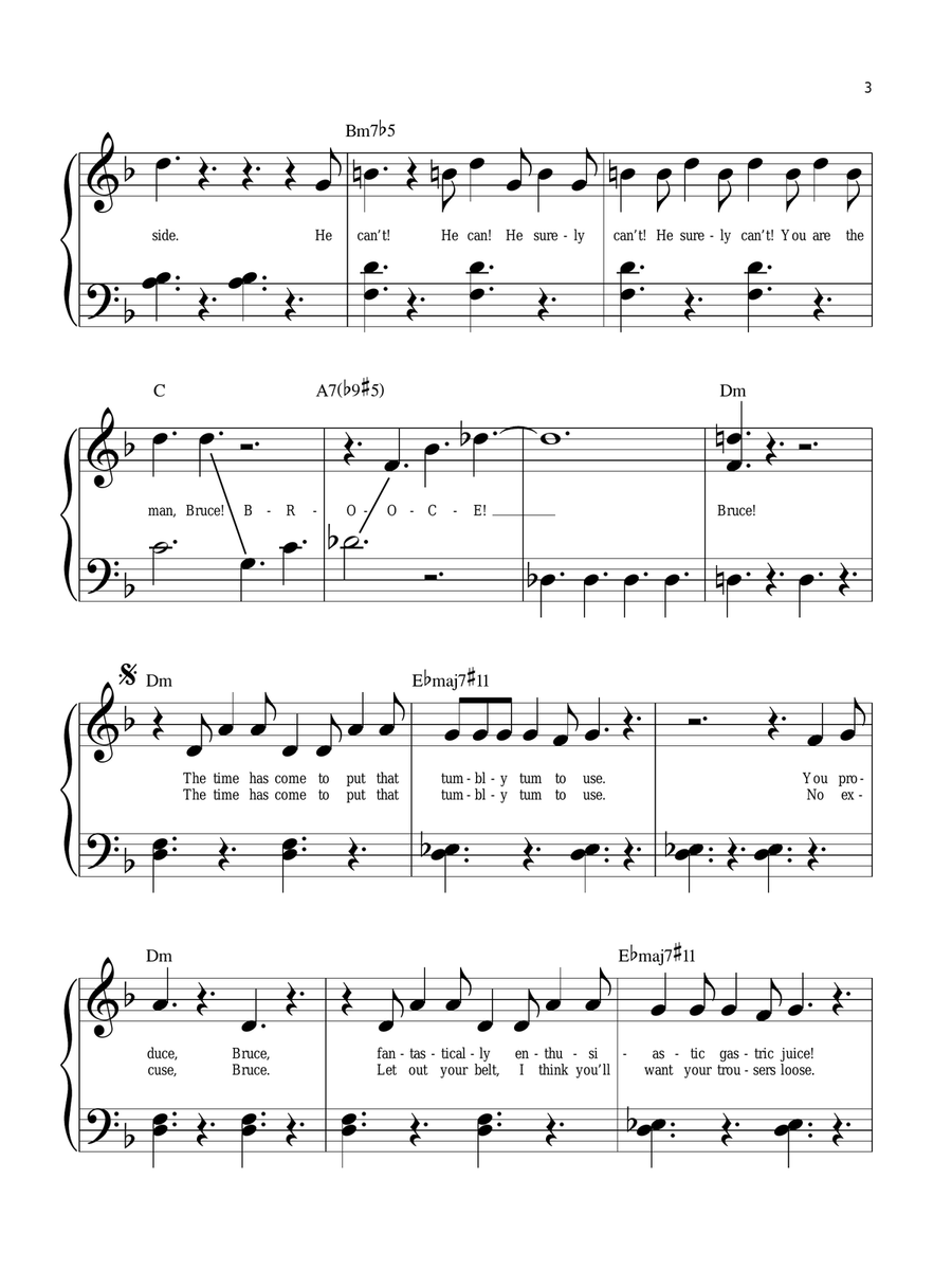 Bruce Bruce Easy Piano scores gallery preview page 3
