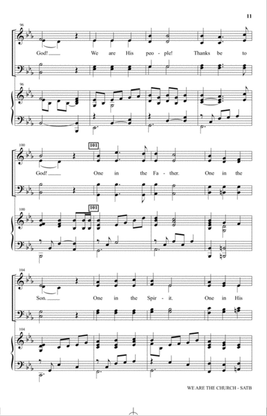 We Are The Church (Thanks Be To God) 4-Part scores gallery preview page 10