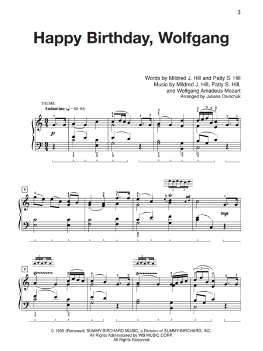 Happy Birthday Wolfgang Happy Birthday Wolfgang Small Ensemble scores gallery preview page 2
