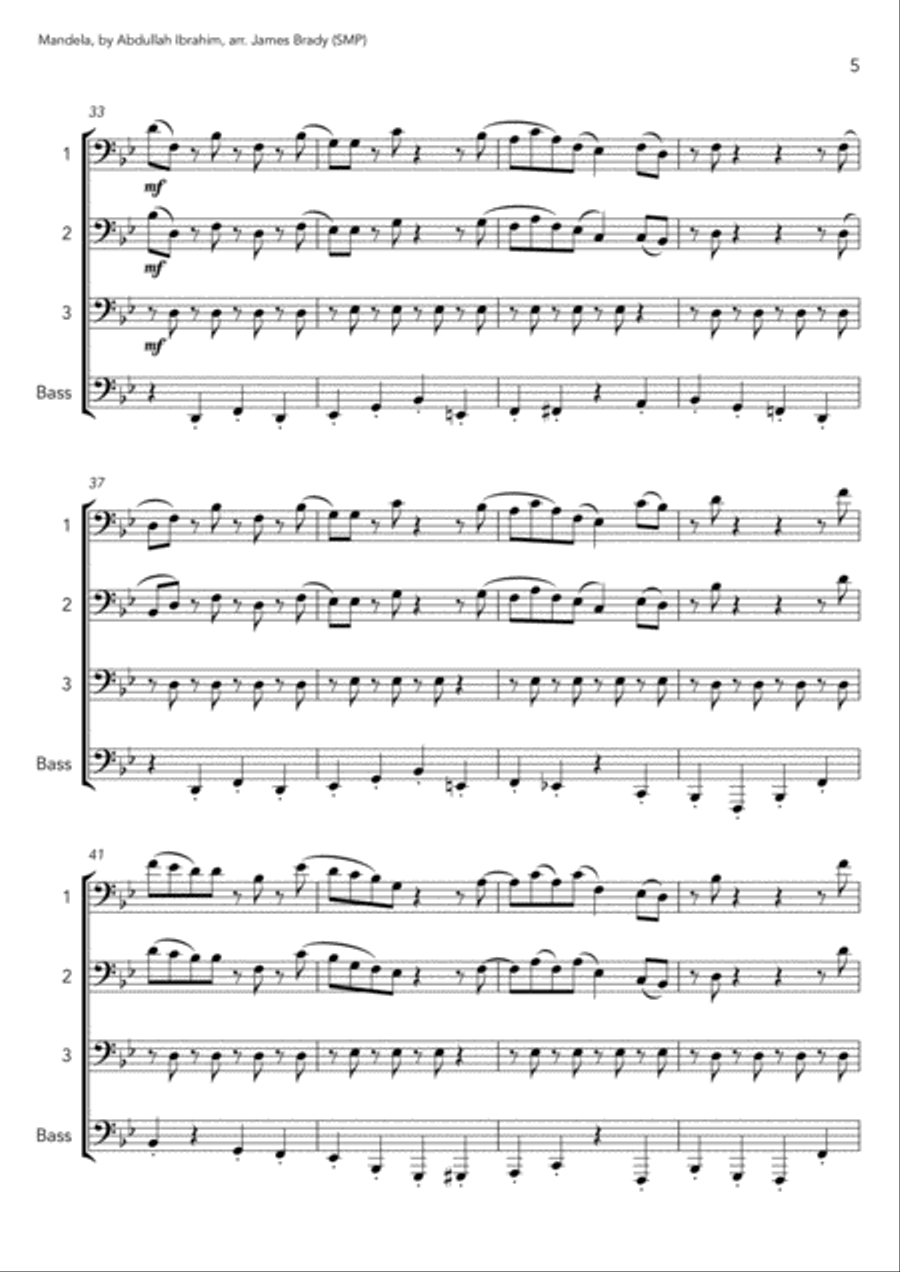 Mandela Brass Ensemble scores gallery preview page 5