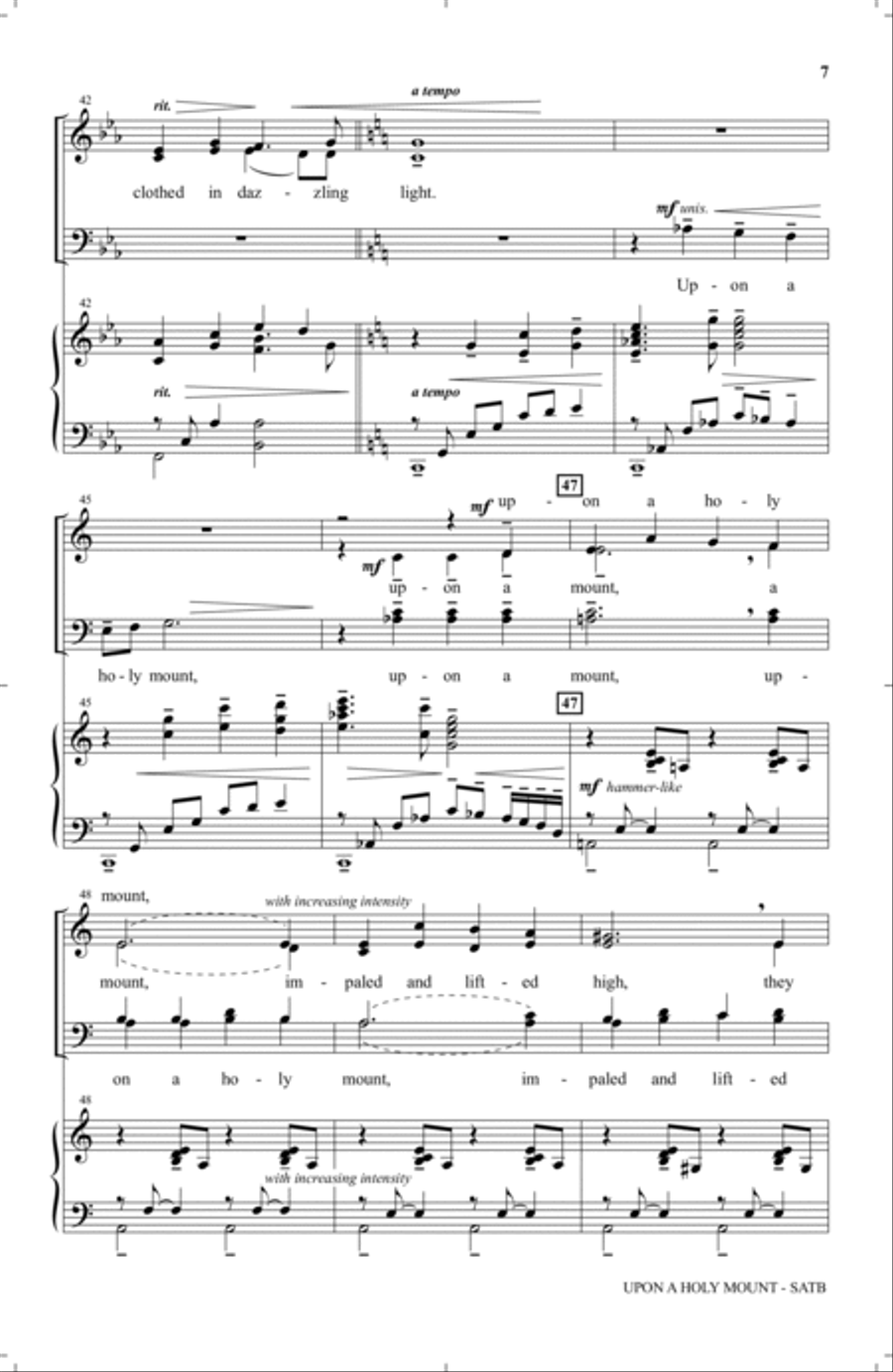 Upon A Holy Mount Upon A Holy Mount 4-Part scores gallery preview page 5