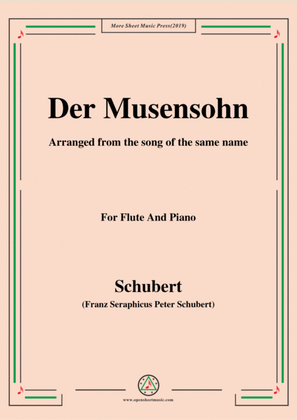 Book cover for Schubert-Der Musensohn,for Flute and Piano