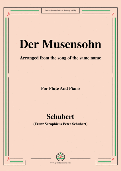 Schubert-Der Musensohn,for Flute and Piano image number null
