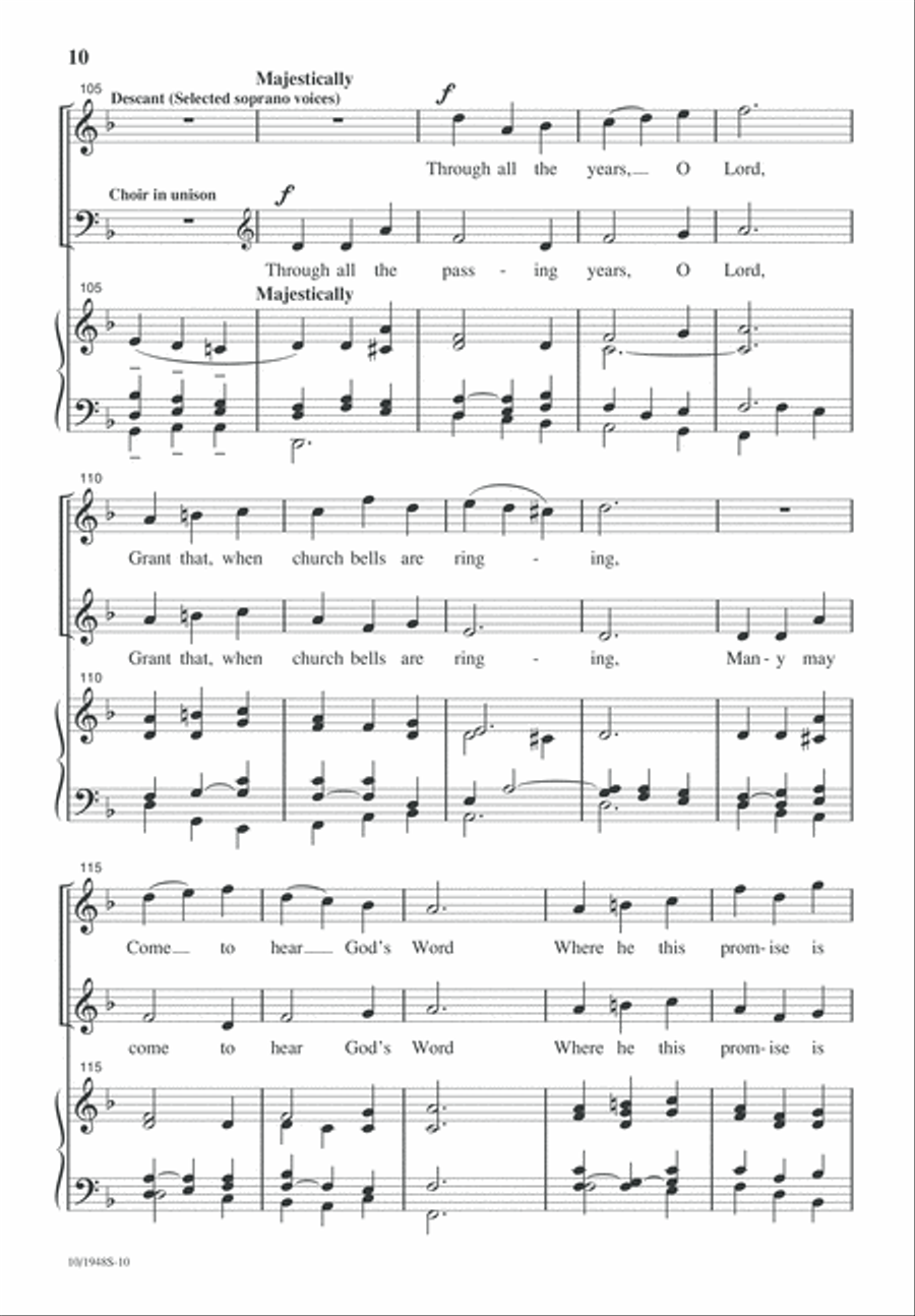 Built on a Rock, the Church Shall Stand 4-Part scores gallery preview page 10