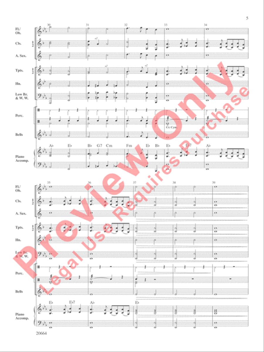 St. Anthony Chorale St. Anthony Chorale Concert Band scores gallery preview page 6