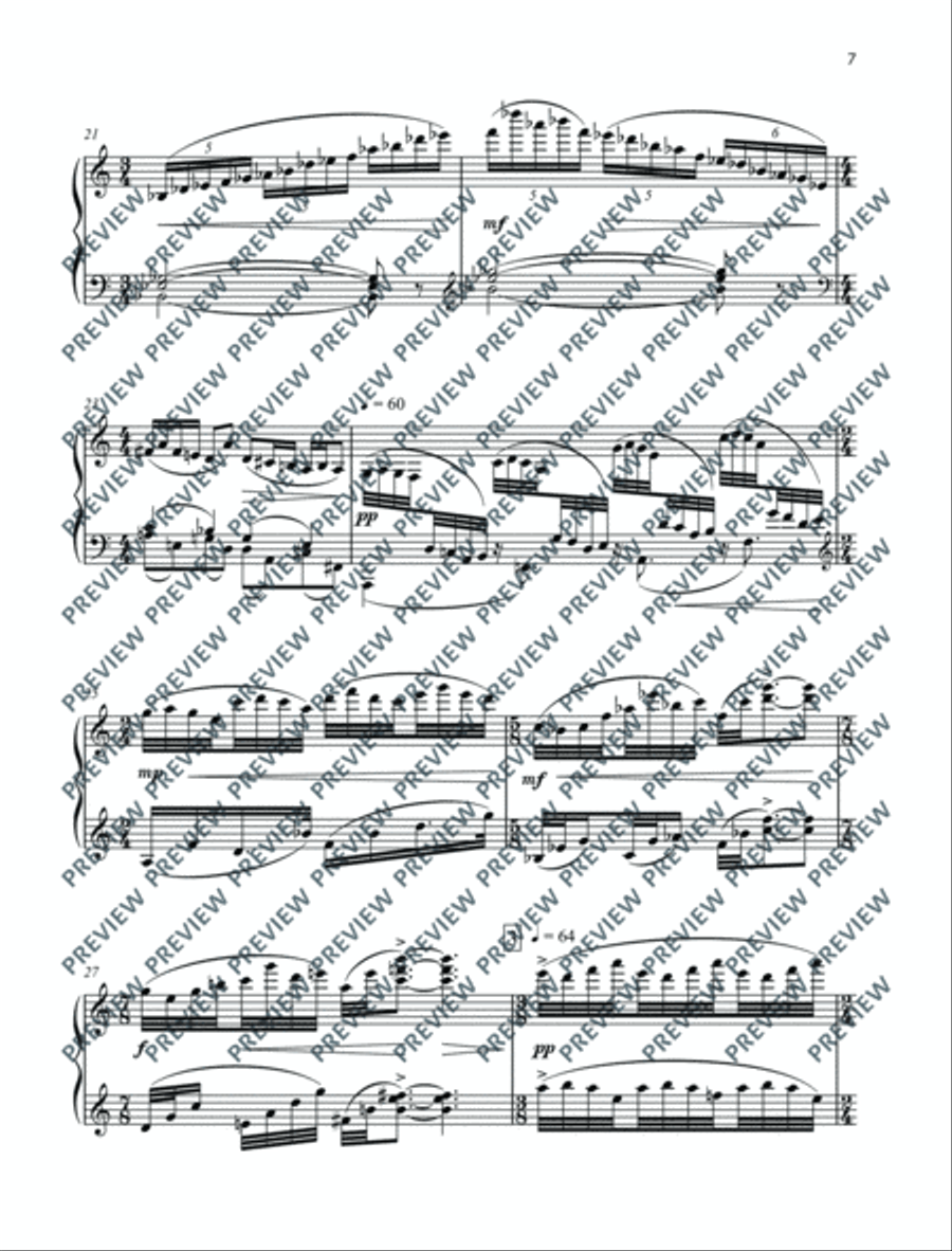 Falling Flowers Piano Solo scores gallery preview page 8