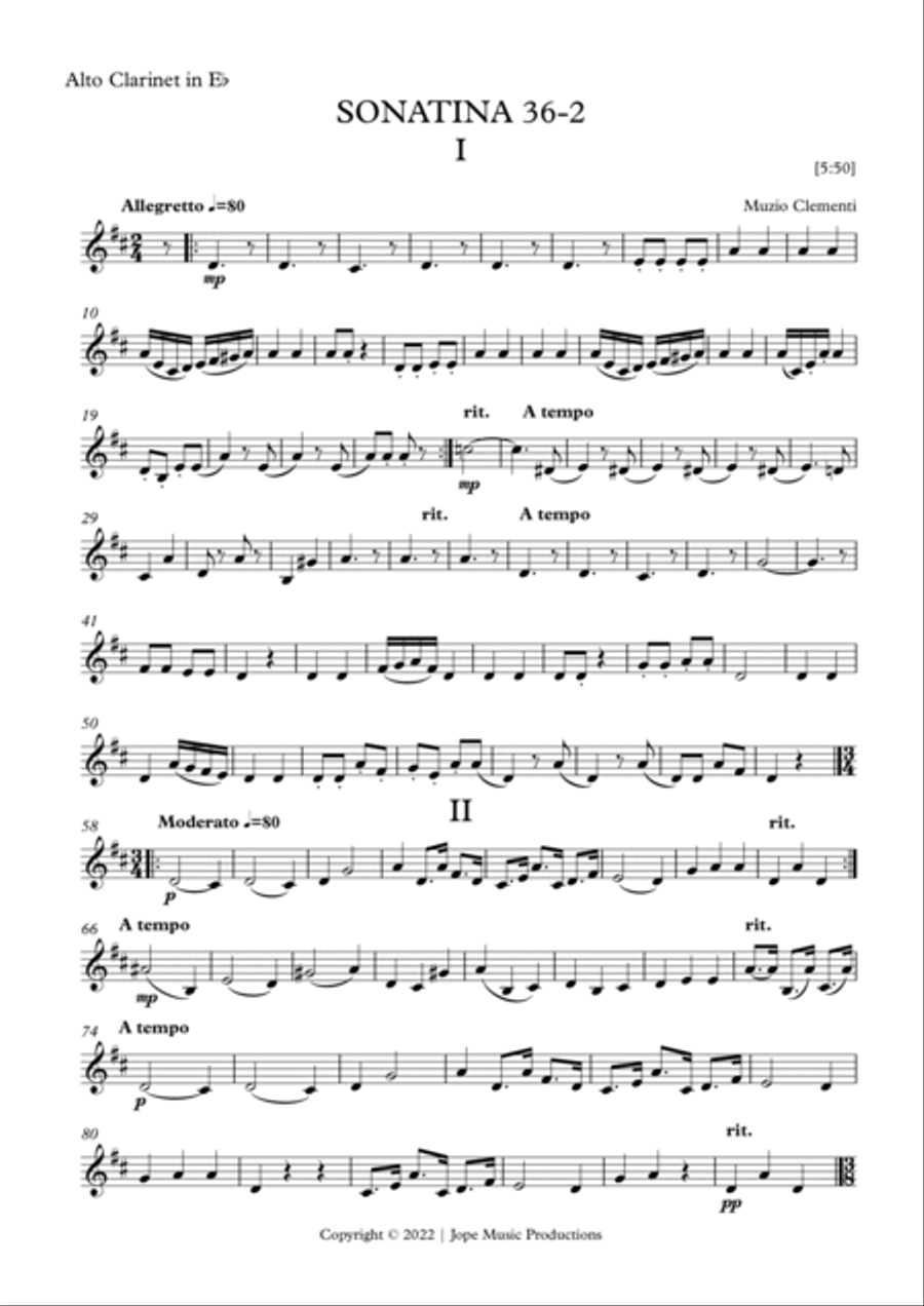 Sonatina 36-2 Woodwind Quartet scores gallery preview page 4