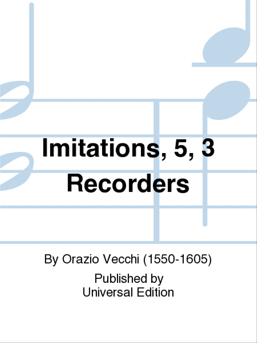 Imitations, 5, 3 Recorders Recorder scores gallery preview page 1