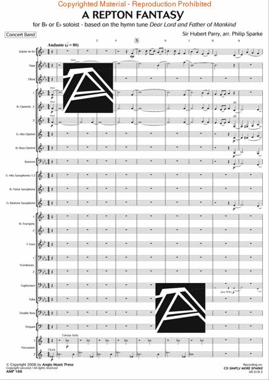 Bagatelle (for Euphonium & Wind Orchestra) Concert Band scores gallery preview page 2