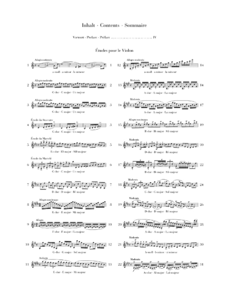 42 Etudes for Violin Solo